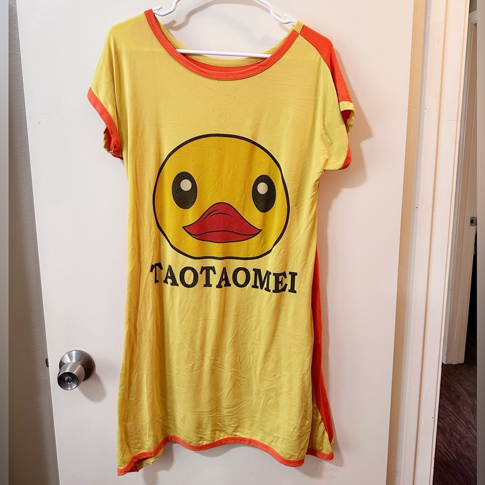 Cute ducky PJ dress yellow